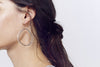 E315t.rg Tri-Toned Mixed Metal Multi-Hoop Earrings on Model