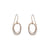 E323g.t.yg Mini Tri-Toned Oblong Earrings in Yellow Gold, Sterling and Oxidized Silver