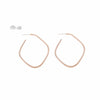 E326rg Square Hoop Earrings in Rose Gold