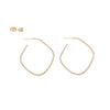 E326yg Square Hoop Earrings in Yellow Gold