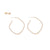 E326yg Square Hoop Earrings in Yellow Gold