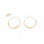 E333s.yg Large Two-Toned Rounded Square Post Earrings in Sterling Silver and Yellow Gold