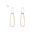 E336s.yg Interlocking Rectangle Post Earrings in Yellow Gold and Silver