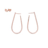 E338rg U Post Earrings in Rose Gold