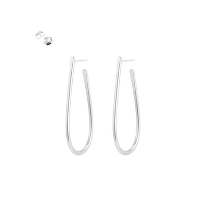 E338s U Post Earrings in Sterling Silver