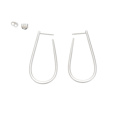 E338s U Post Earrings in Sterling Silver