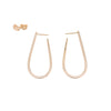 E338yg U Post Earrings in Yellow Gold