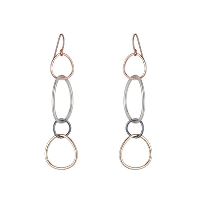 E347 4-Color Linear Hoop Earring