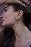Rectangle & Chain Post Earrings - Colleen Mauer Designs