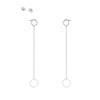 E354s Square & Chain Post Earring in Sterling Silver