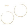 E355yg Extra Large Classic Circle Hoops in Yellow Gold