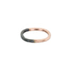 GXRS.rg Thick Black Oxidized Silver and Rose Gold Round Individual Ring