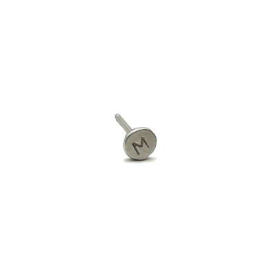 Sun or Moon Stud Earrings with Stamped Initials (MM 2024)