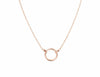 N203rg Simple Circle Necklace in Rose Gold