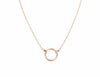 N203rg Simple Circle Necklace in Rose Gold