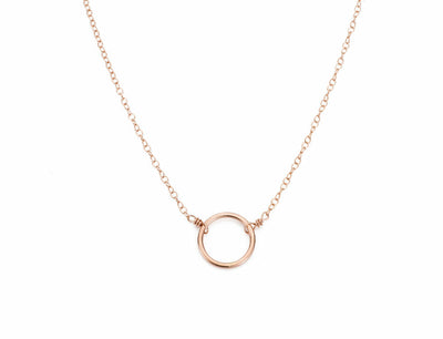 N203rg Simple Circle Necklace in Rose Gold