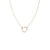 N203yg Simple Circle Necklace in Yellow Gold