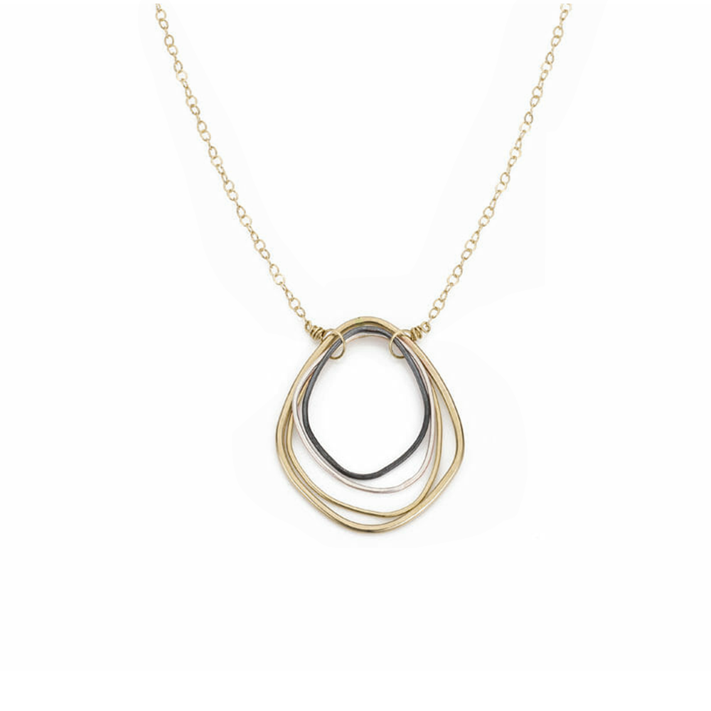 Tri-Toned Topography Necklace (Ready to Ship)