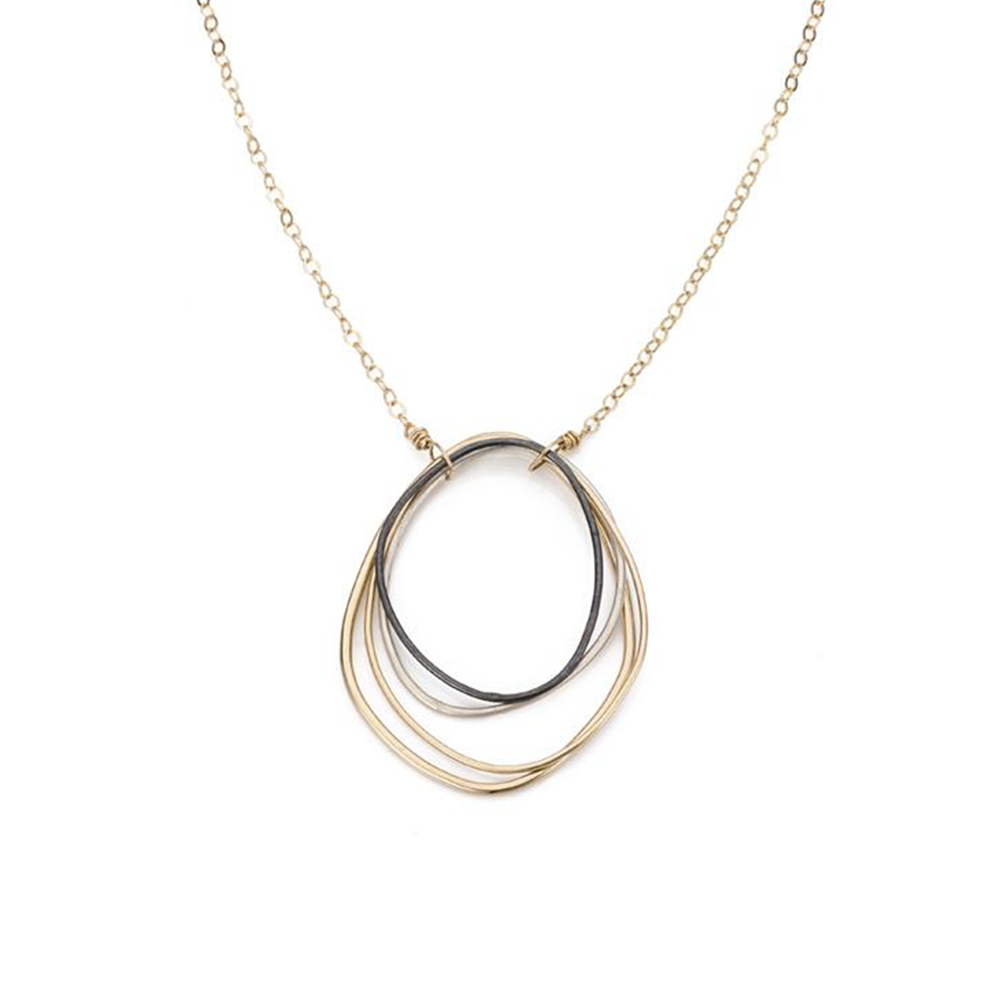 Tri-Toned Topography Necklace
