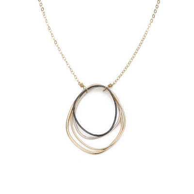 Tri-Toned Topography Necklace