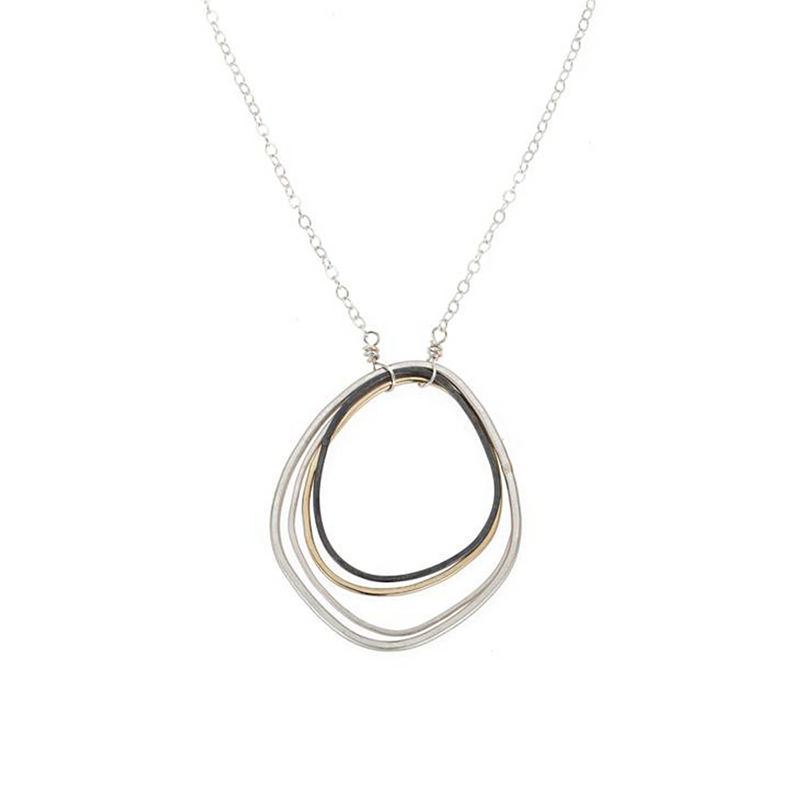 Tri-Toned Topography Necklace (Ready to Ship)