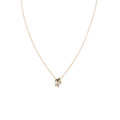 N268g.yg Famila Necklace on Yellow Gold Chain