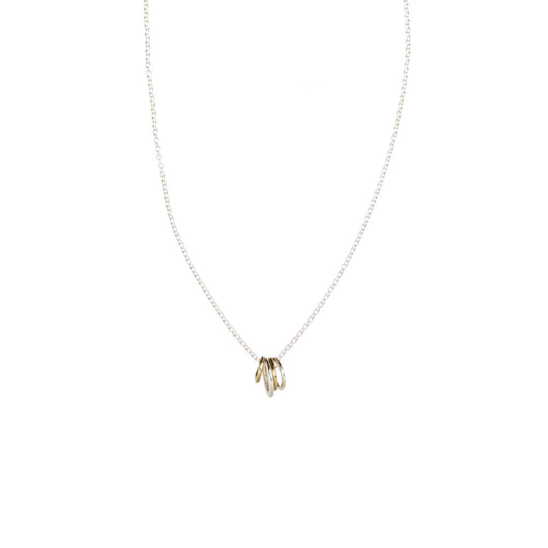 N268g.yg Famila Necklace on Yellow Gold Chain