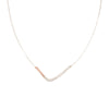 N276s.rg Silver and Rose Gold Mini Inflecto Necklace