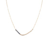 N276x.yg Black and Yellow Gold Mini Inflecto Necklace