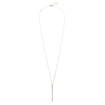 N290g.yg Yellow Gold and Silver Virga Necklace on Yellow Gold Chain - Full Length Shot