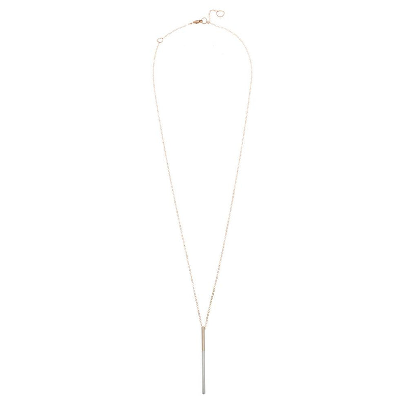 N290g.yg Yellow Gold and Silver Virga Necklace on Yellow Gold Chain