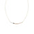 N291g.t.yg Mini Tri-Toned Arc Necklace in Yellow Gold, Silver and Black on Yellow Gold Chain