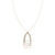 N299g.yg Gold, Black and Silver Long Multi Triangle Necklace in Yellow Gold