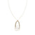 N299g.yg Gold, Black and Silver Long Multi Triangle Necklace in Yellow Gold