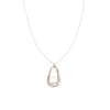 N300s.rg Silver, Rose Gold and Black Multi Triangle Necklace on Sterling Silver Chain