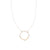 N301s.yg Long Mixed Metal Sterling Silver and Yellow Gold Rounded Square Necklace
