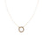 N302g.yg Tri-Toned Multi-Rounded Square Necklace on Yellow Gold Chain
