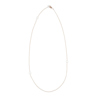 N304g.rg Rose Gold and Silver Delicate Chain Necklace