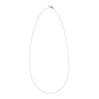 N304g.rg Rose Gold and Silver Delicate Chain Necklace