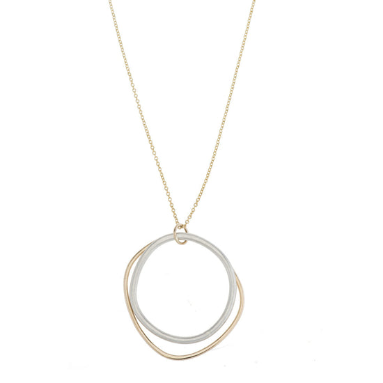 Long Double Square Necklace