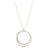 N307g.yg Long Double Square Necklace in Yellow Gold and Silver