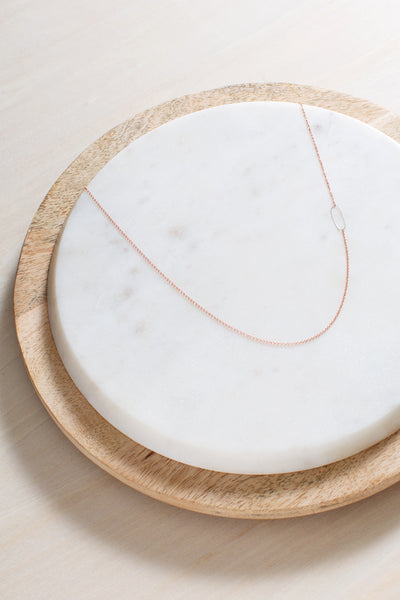 Rectangle & Delicate Chain Necklace - Colleen Mauer Designs