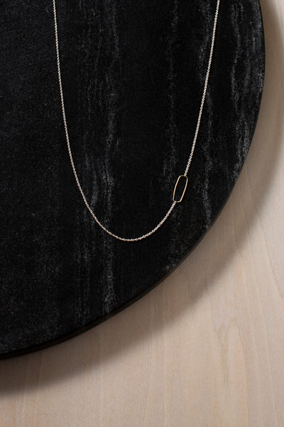 Rectangle & Delicate Chain Necklace - Colleen Mauer Designs