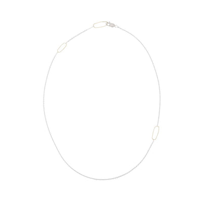 Rectangle & Delicate Chain Necklace - Colleen Mauer Designs