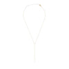 N309g.yg Rectangle Lariat Necklace in Yellow Gold and Sterling Silver