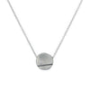 N313 Black & White Line and Disc Pendant with Tiny Diamond