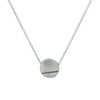 N313 Black & White Line and Disc Pendant with Tiny Diamond