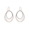 E287g.yg Topography Earrings in Yellow Gold, Silver and Black Oxidized Silver (Mostly Gold)