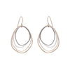 E287g.yg Topography Earrings in Yellow Gold, Silver and Black Oxidized Silver (Mostly Gold)