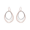 E287g.rg Topography Earrings in Rose Gold, Silver and Black Oxidized Silver (Mostly Gold)